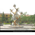 acrylic sector with stainless steel structure outdoor sculpture/statue for sale